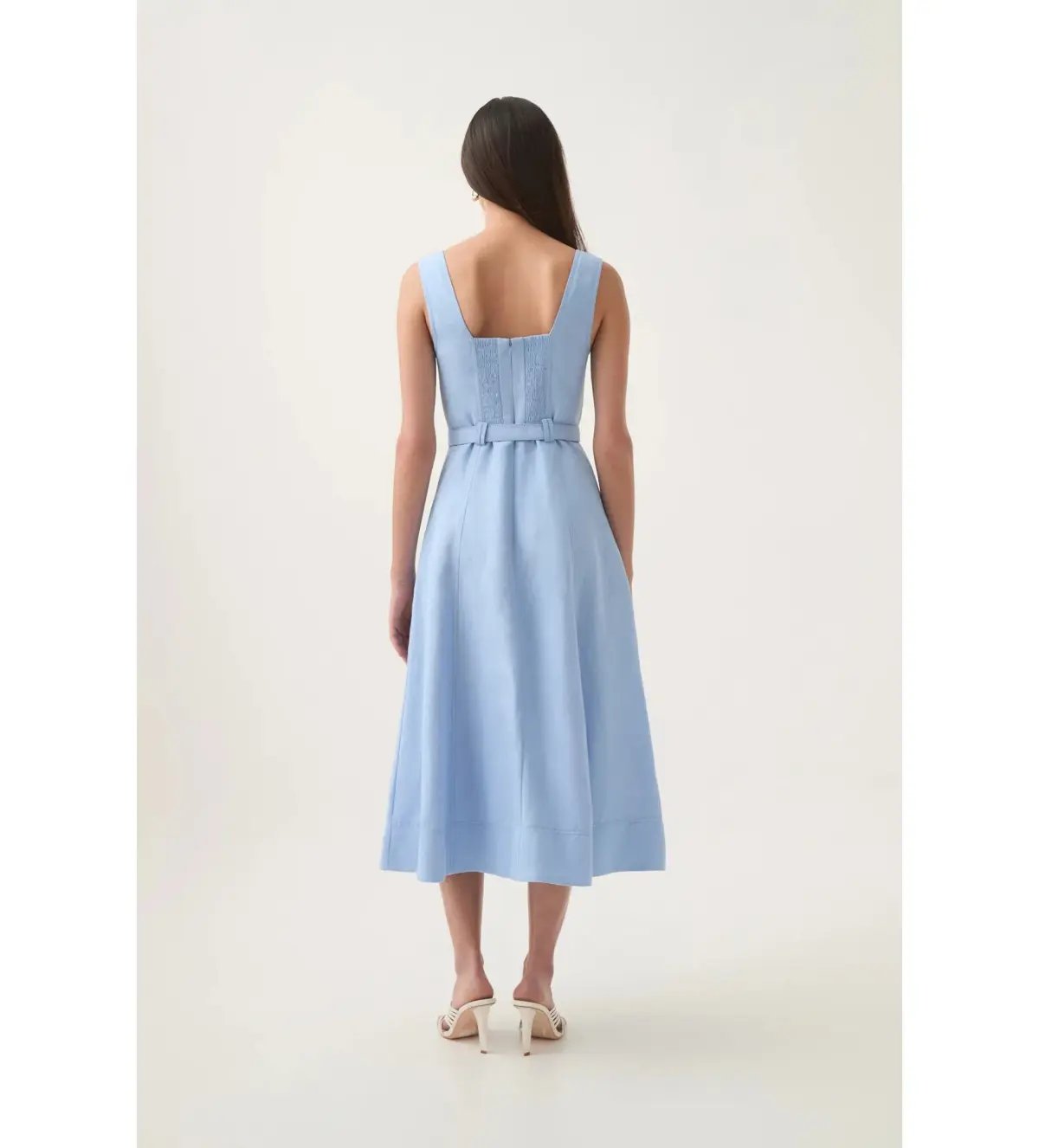 Aje Primary Belted Midi Dress Daydream Blue Size AU 12 photo 3