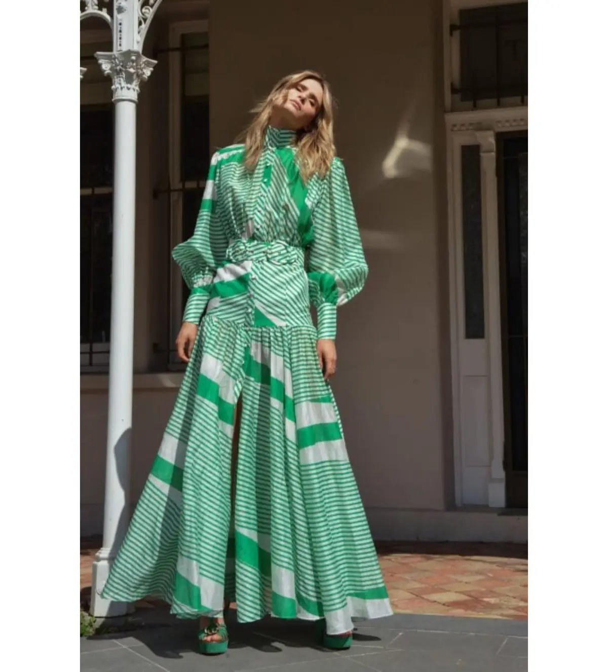 Mackenzie Mode Mackenzie Maxi Dress Green Size 8 photo 2