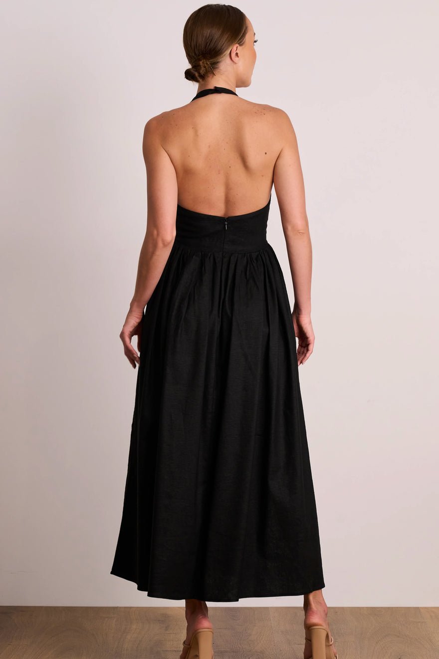 Pasduchas Joyride Halter Midi Dress - Black photo 4