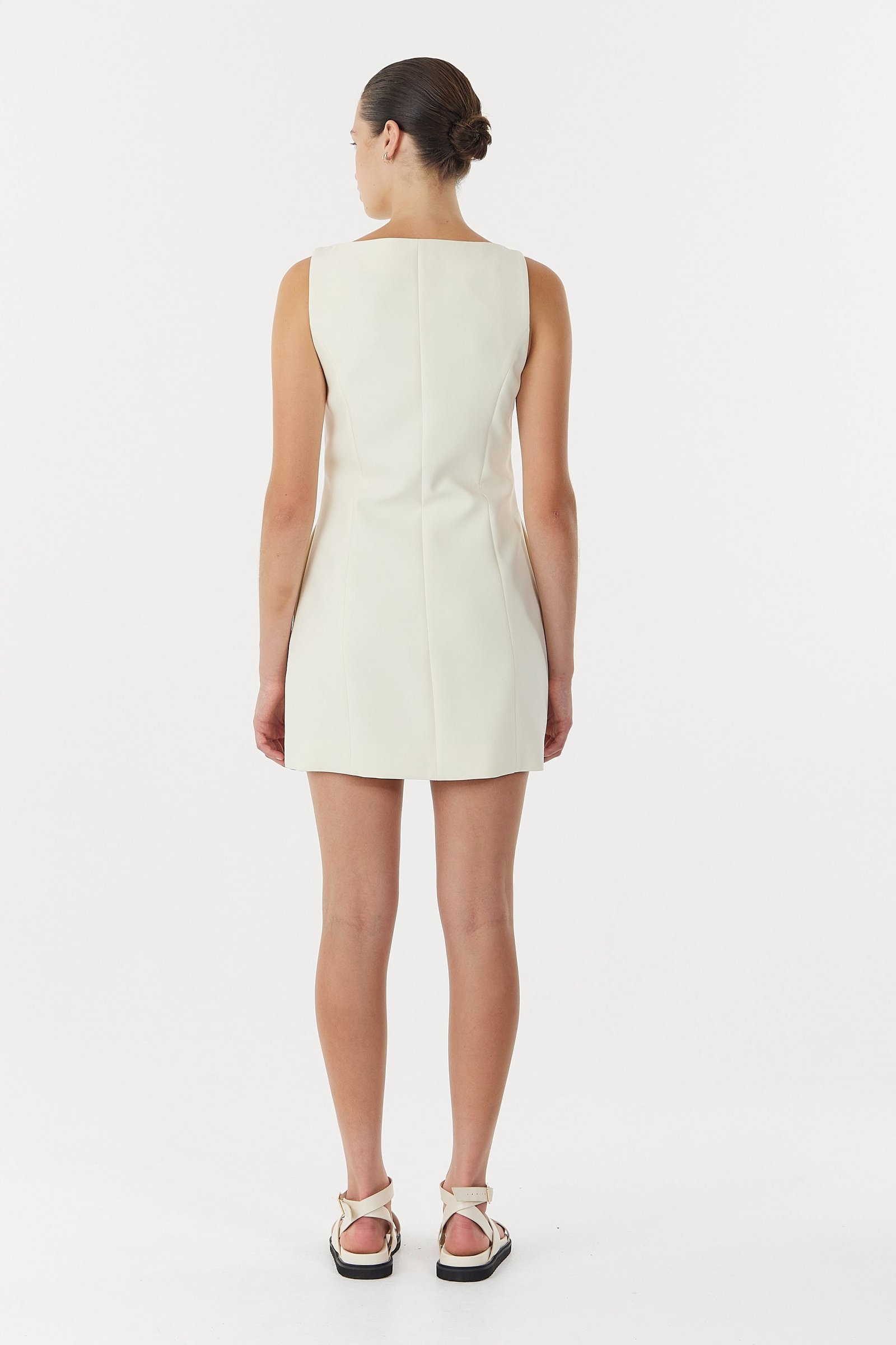 THIRD FORM SKYLINE TAILORED MINI DRESS - WARM WHITE photo 6