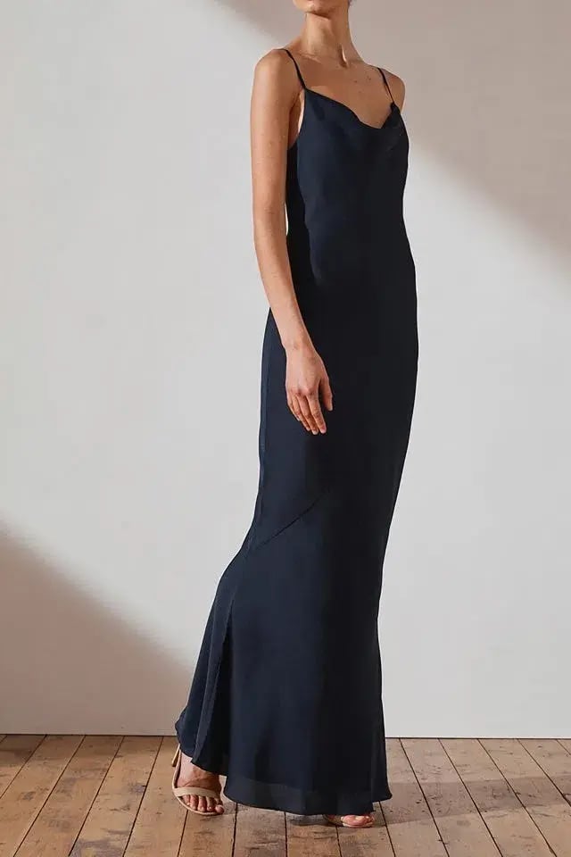 Shona Joy Luxe Bias Cowl Slip Dress Sapphire Size XS/Au 6 photo 2