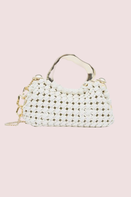 Aje Clutch Weave Bag White photo 2