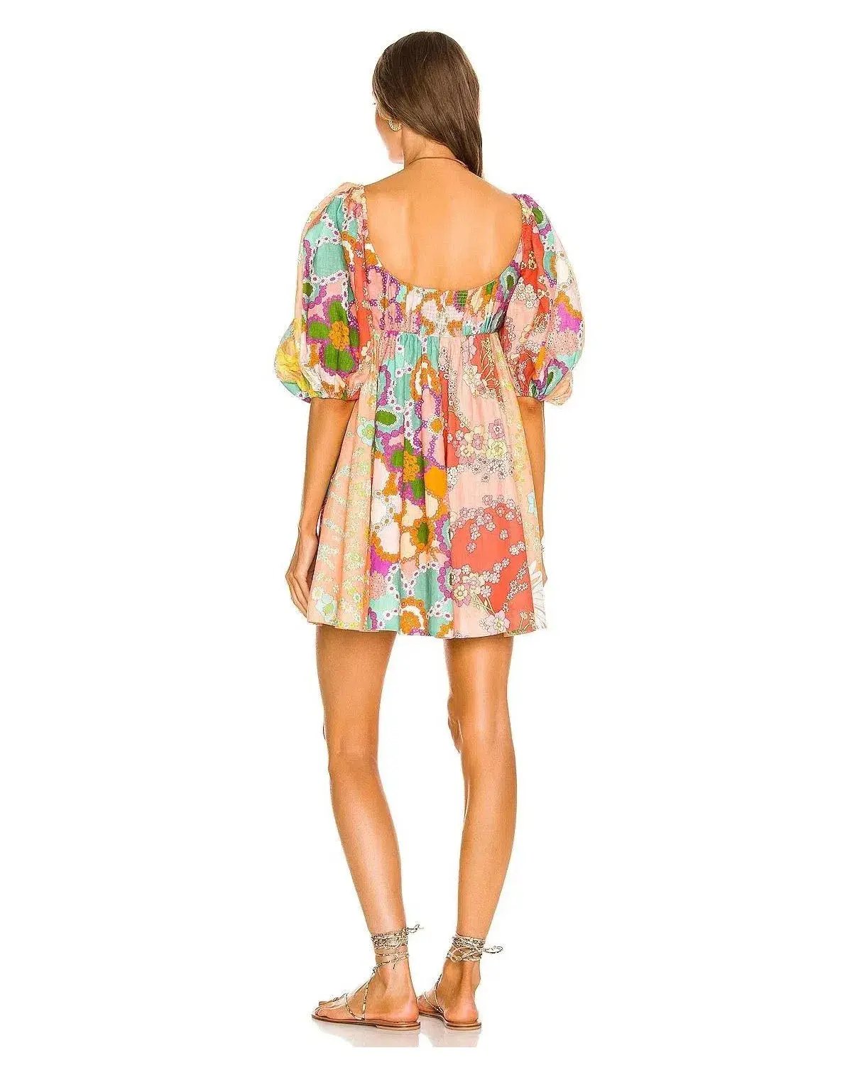 Zimmermann Lola Panelled Mini Dress Floral Size 1 / Au 10 photo 2