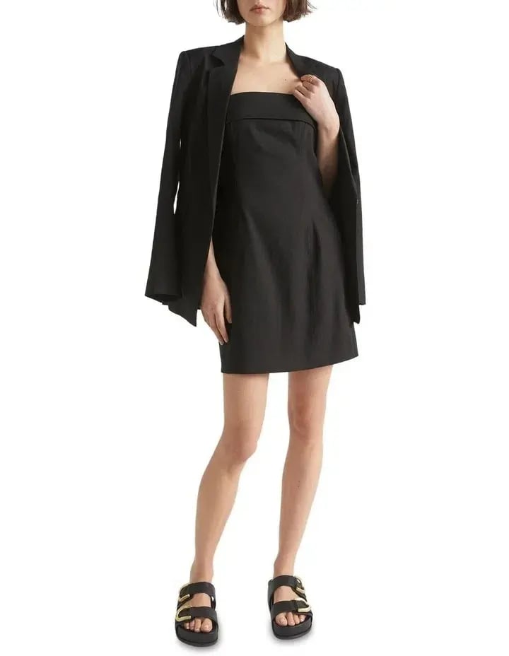 Seed Heritage Strapless Tailored Mini Dress Black Size 12 photo 2