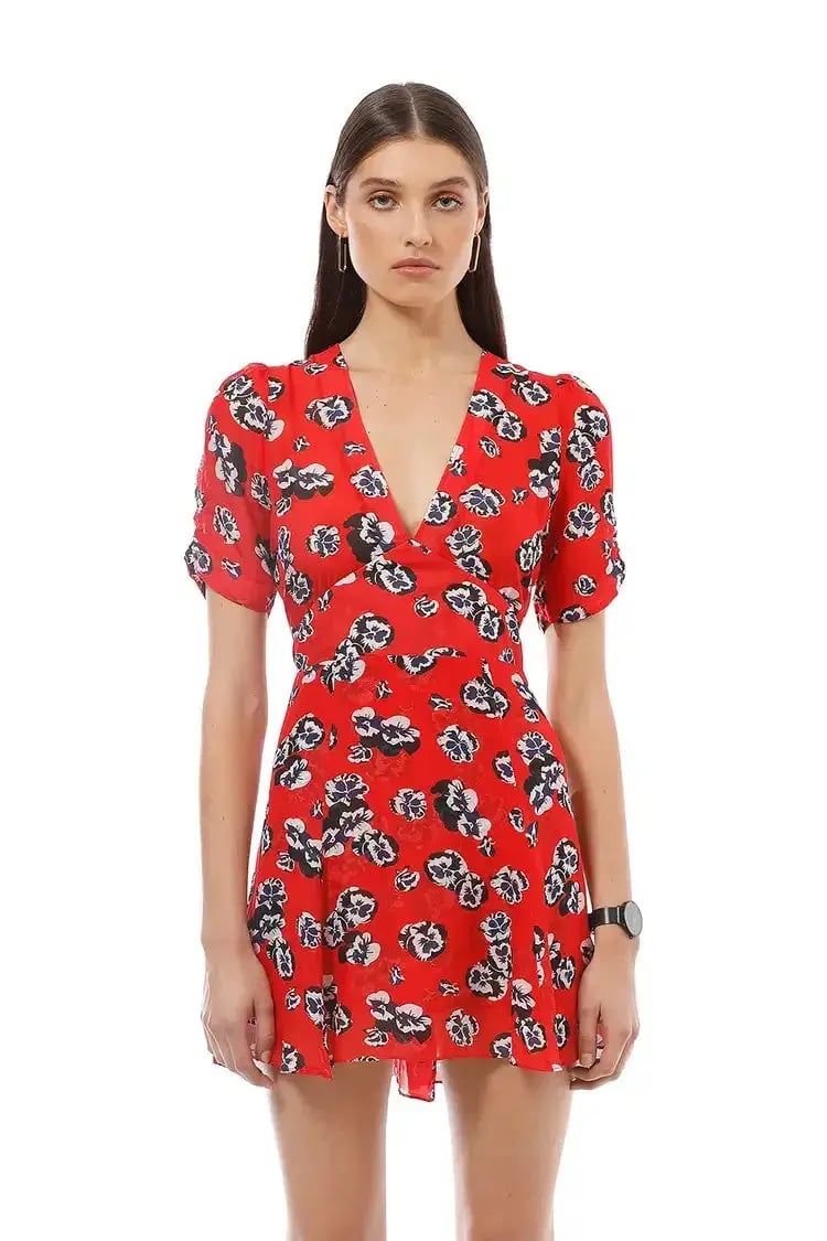 Realisation Par Ozzie Mini Dress Red Size 6 photo 2