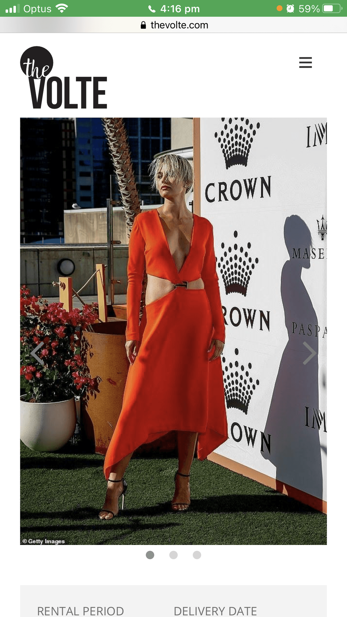 Dion Lee Red Modular E-Hook Dress photo 3