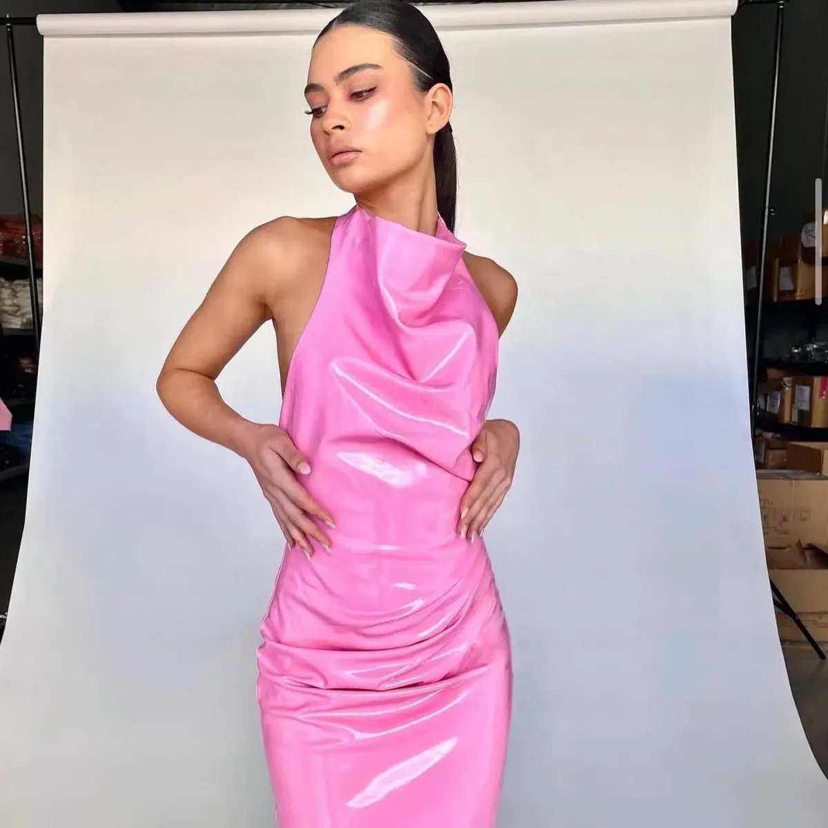Eliya The Label Jazlyn Dress Pink Size S/Au 8 photo 3