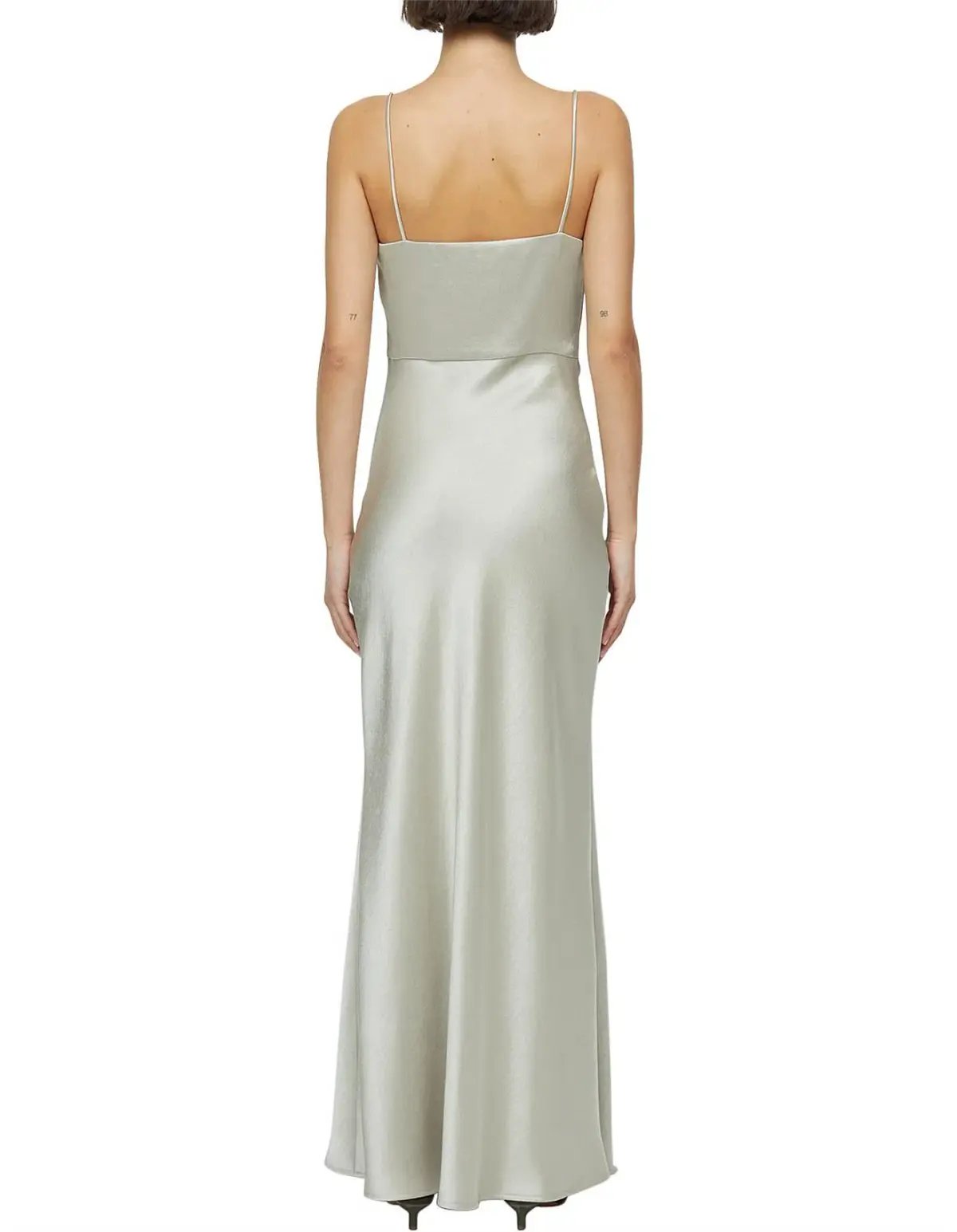 Bec & Bridge Nadia Square Neckline Tuck Detailing Maxi Dress Ecru Size 10 photo 4