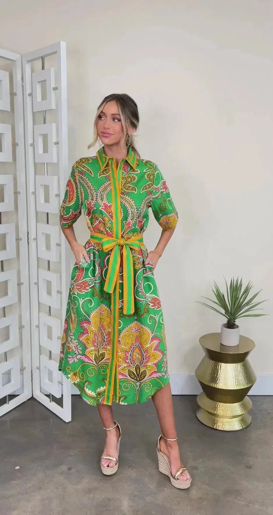 Alémais Marion Shirtdress Green Size 8 photo 2