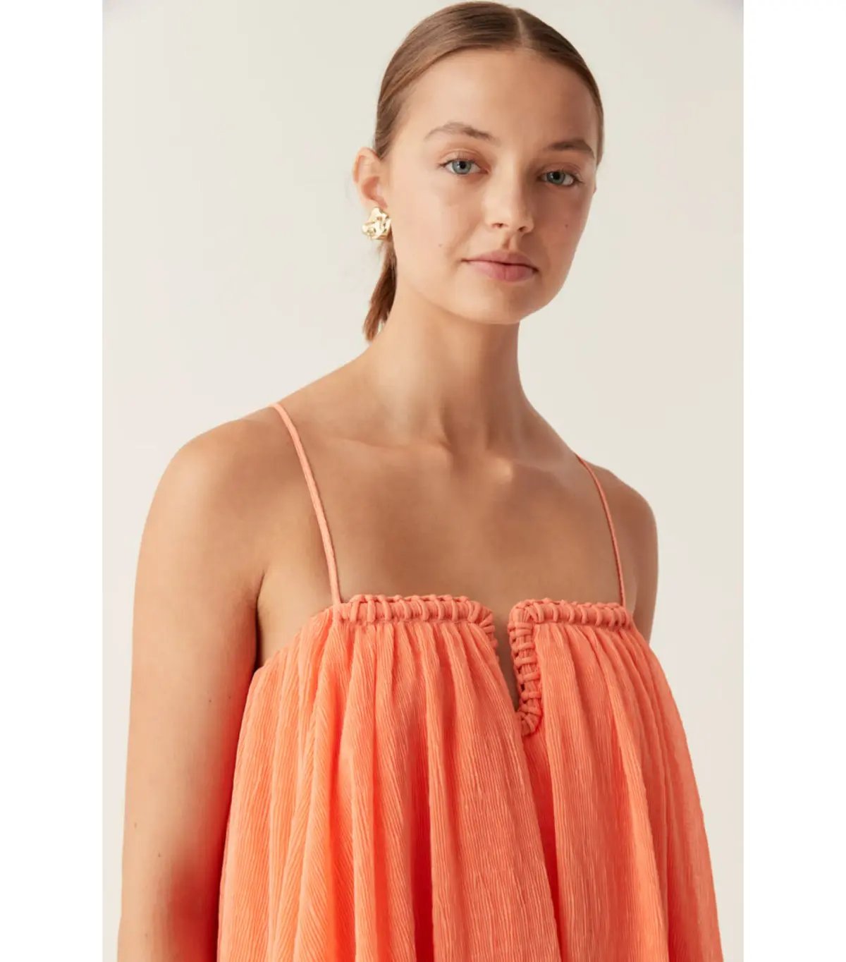 Aje Filigree Sweetheart Midi Dress in Sunset Orange Size AU 16 photo 2