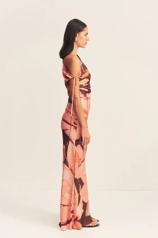 Shona Joy Emerson Gathered Maxi Dress Palermo Floral Size 8 photo 3