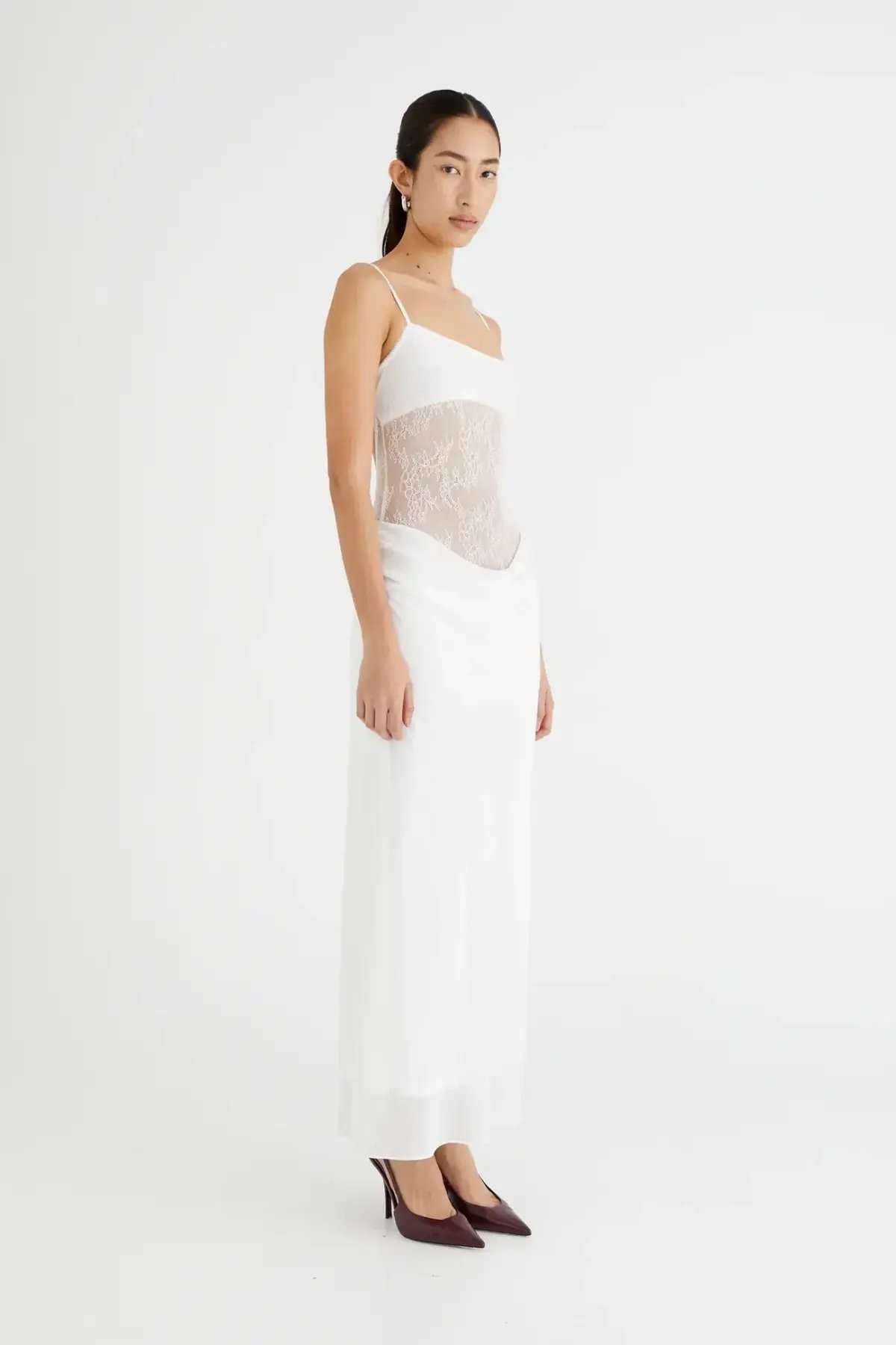 Benni Gabriel Maxi Dress White Size 12 photo 2