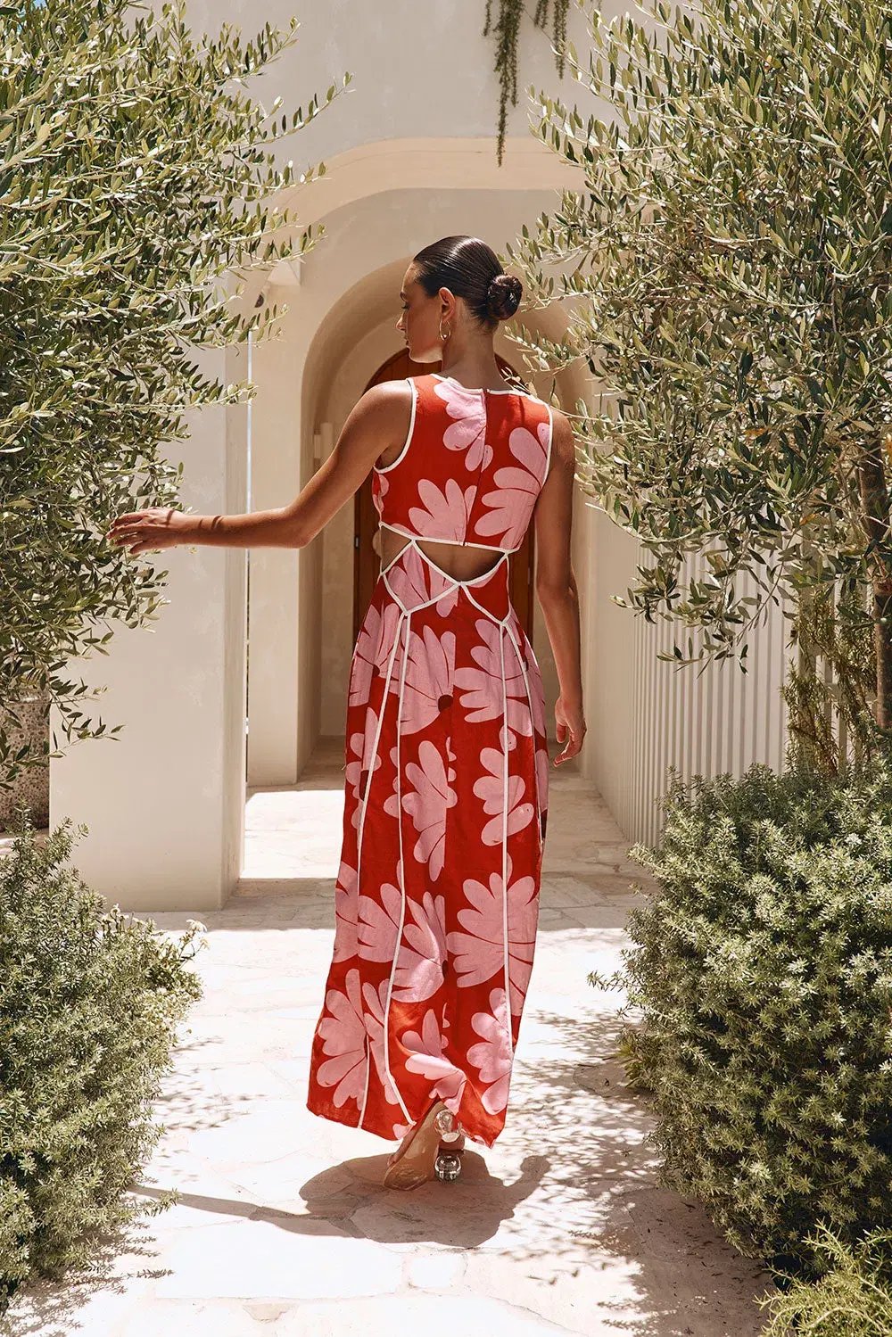 Sabo Calandra Maxi Dress in Daisy Red Size 14 photo 2