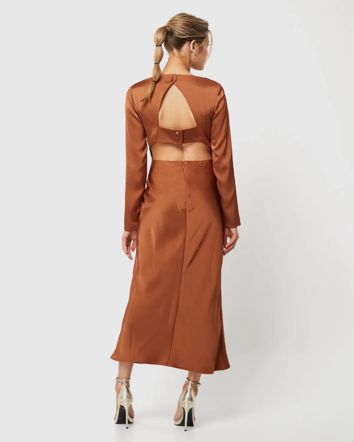 Mossman Pure Imagination Midi Dress Brown Size 10 photo 4