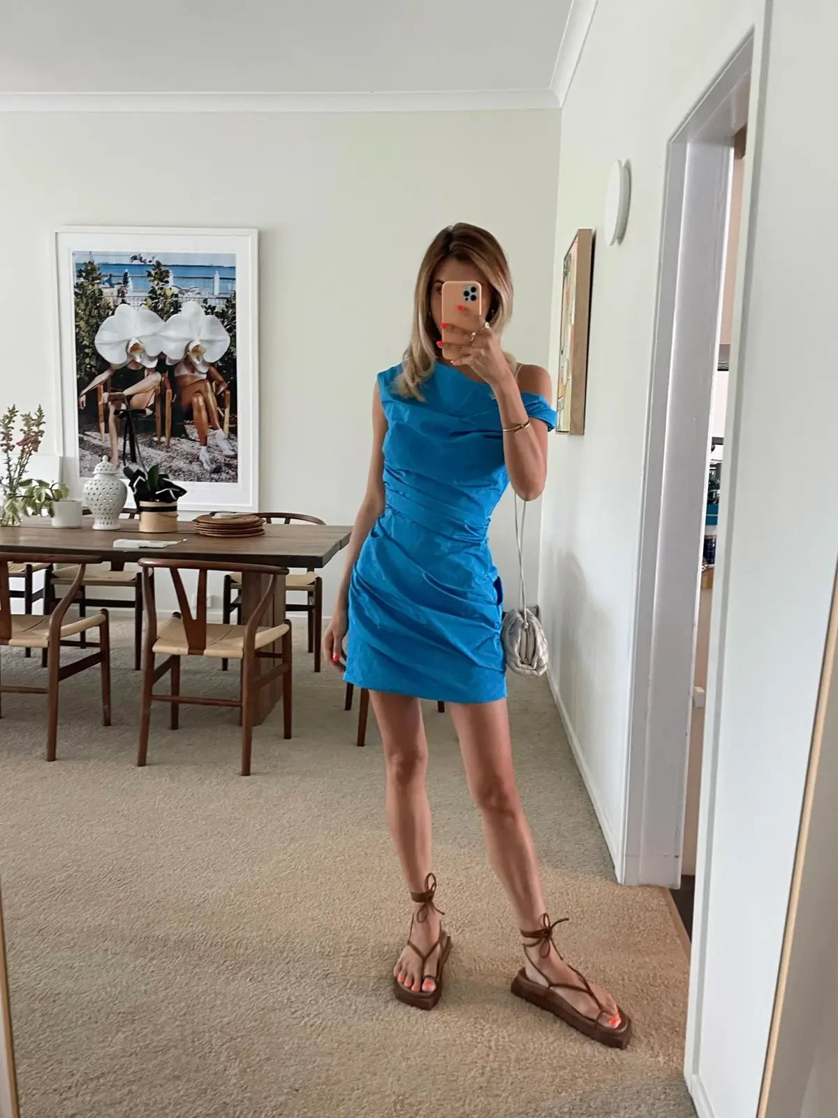 Paris Georgia Remmy Dress Turquoise Size 6 photo 4