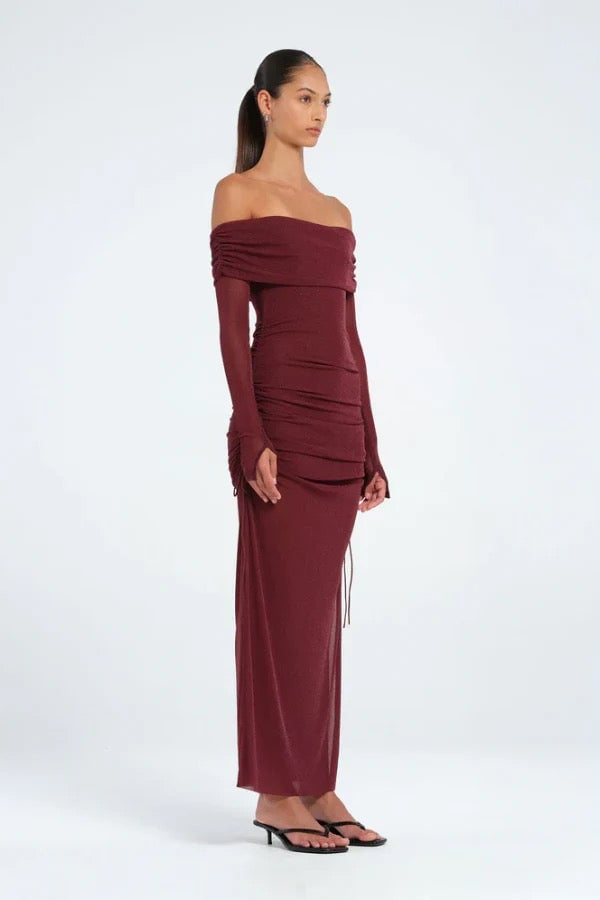 Benni Blair Midi Dress - Plum photo 3