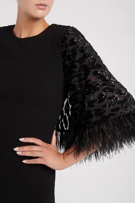 Rebecca Vallance Aspen Cape Mini Dress Black Size 8 photo 3