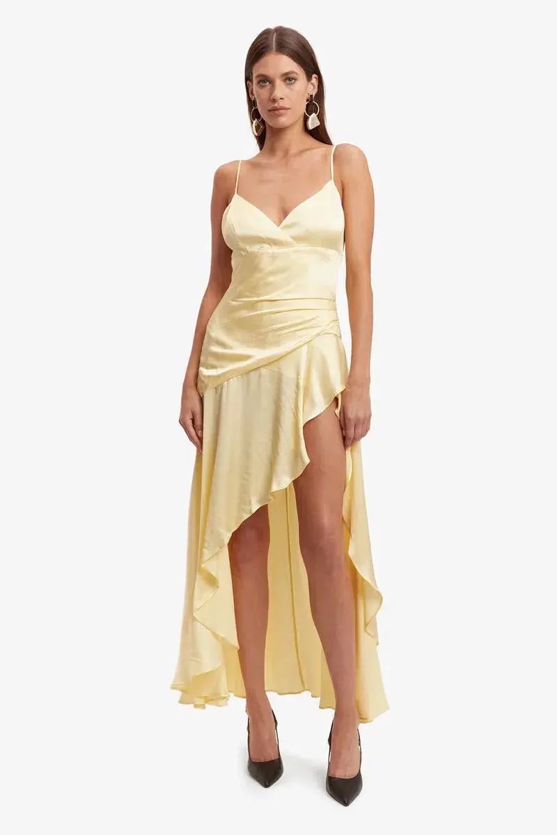 Bardot Sorella Midi Dress In Canary Yellow Size 6 photo 2