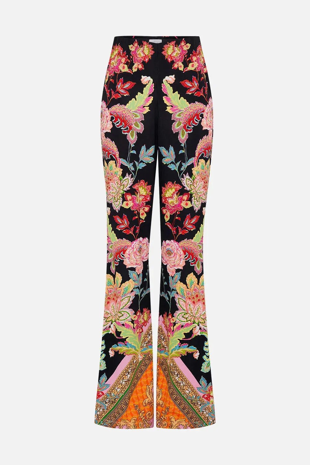 Camilla Sundowners In Sicily Fitted Jersey Shirt & Flare Pant Set Multi Floral Size M / AU 12 photo 6