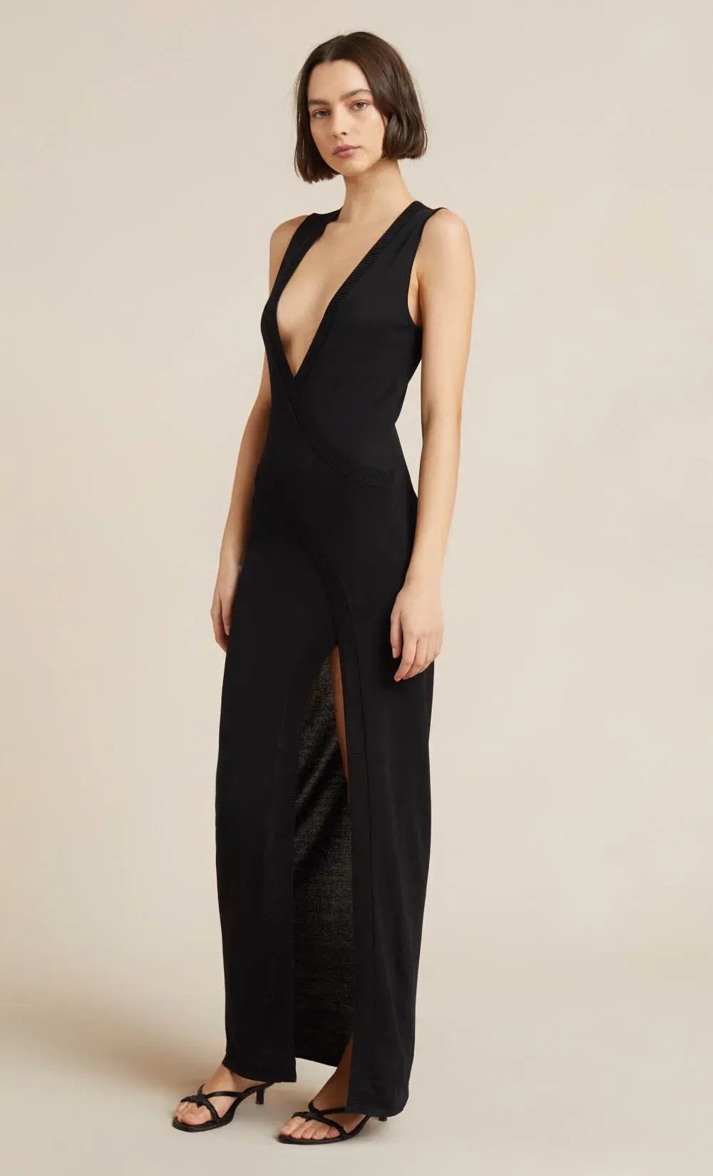 Bec & Bridge Janet Knit Maxi Dress Black Size 10 / M photo 2