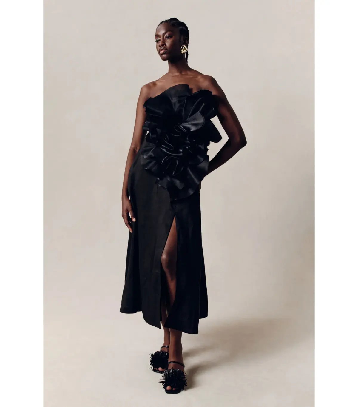 Aje Energy Midi Dress in Black Size AU 8 photo 4