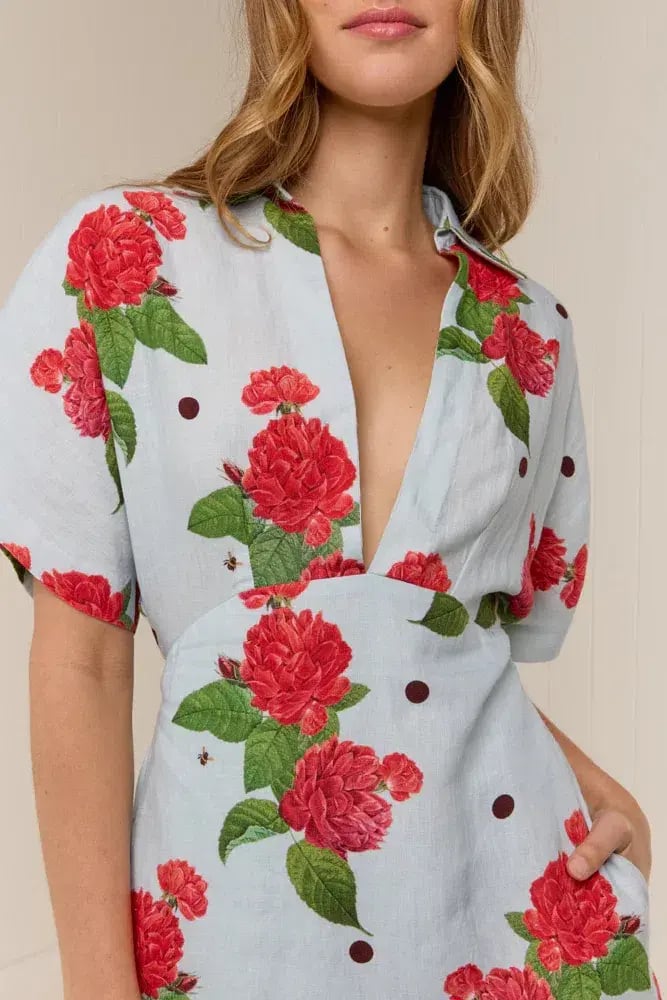 Palm Noosa Jasmine Midi Dress Sky Garden Size 14 photo 2
