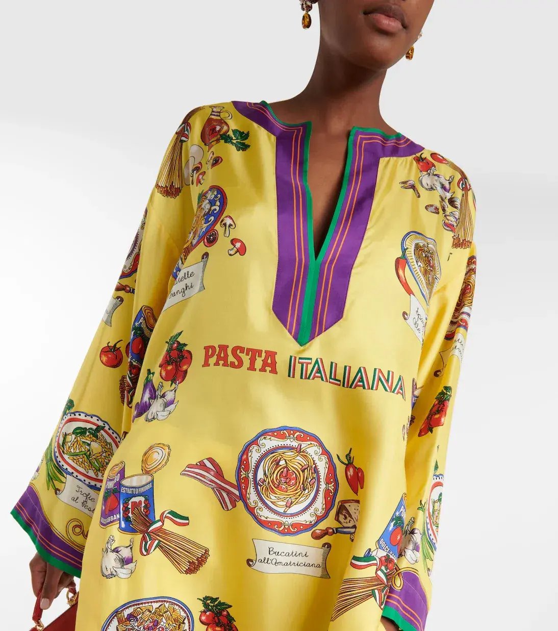 Dolce & Gabbana Silk Kaftan Print Size 12 photo 2