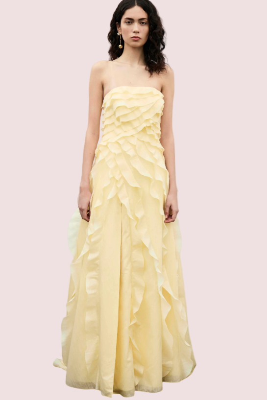 Aje Allairie Gown - Yellow photo 3