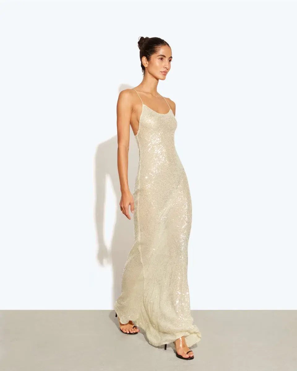 Rat and Boa Olympia Sequin Maxi Dress Gold Size XXS / Size AU 4 photo 2