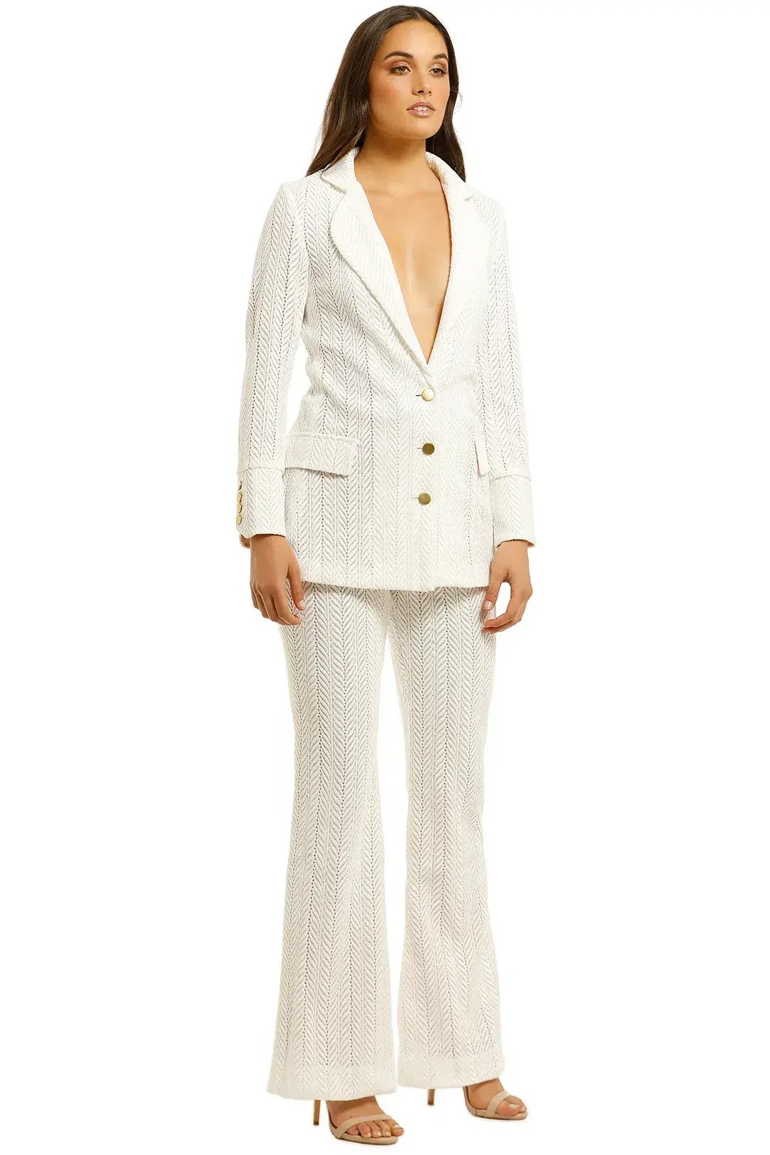 We Are Kindred Marbella Blazer and Pant Set in Frost Size 14 photo 2