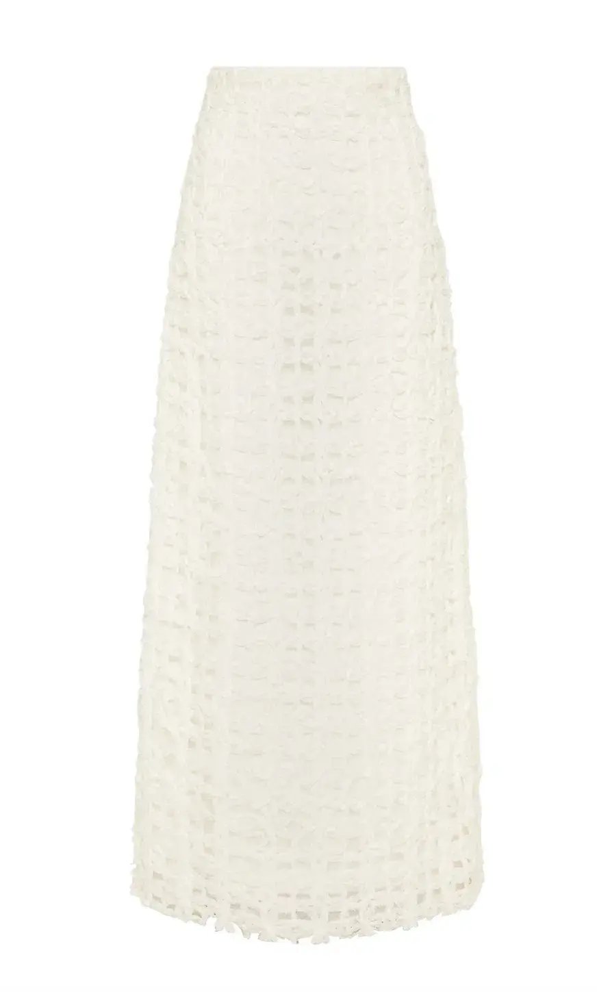 Aje Quintette Textured Midi Skirt and Bralette Set in Ivory Size 12 photo 6
