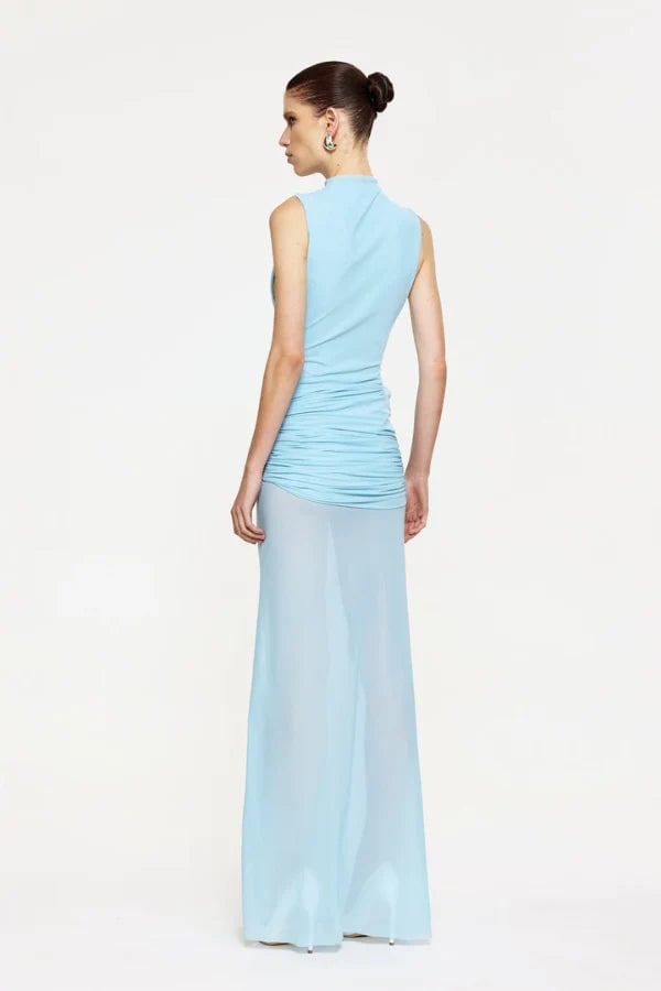 EFFIE KATS ROZA MAXI DRESS - PALE BLUE photo 5