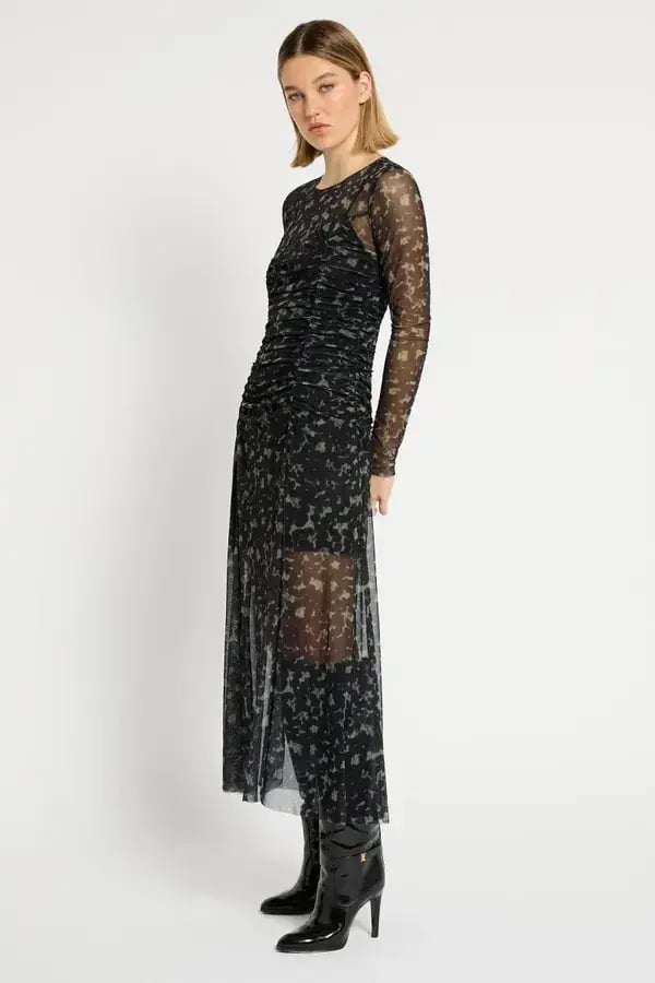Sass & Bide Skin Deep Long Sleeve Midi Dress Black Size 10 photo 3