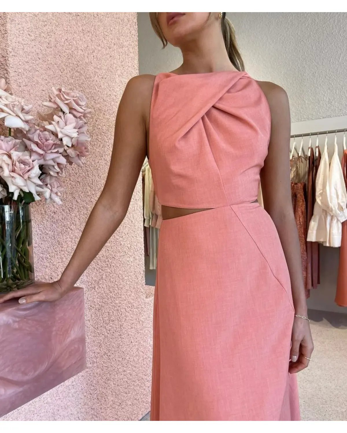 One Fell Swoop Bijoux Maxi Dress in Guava Size AU 10 photo 4