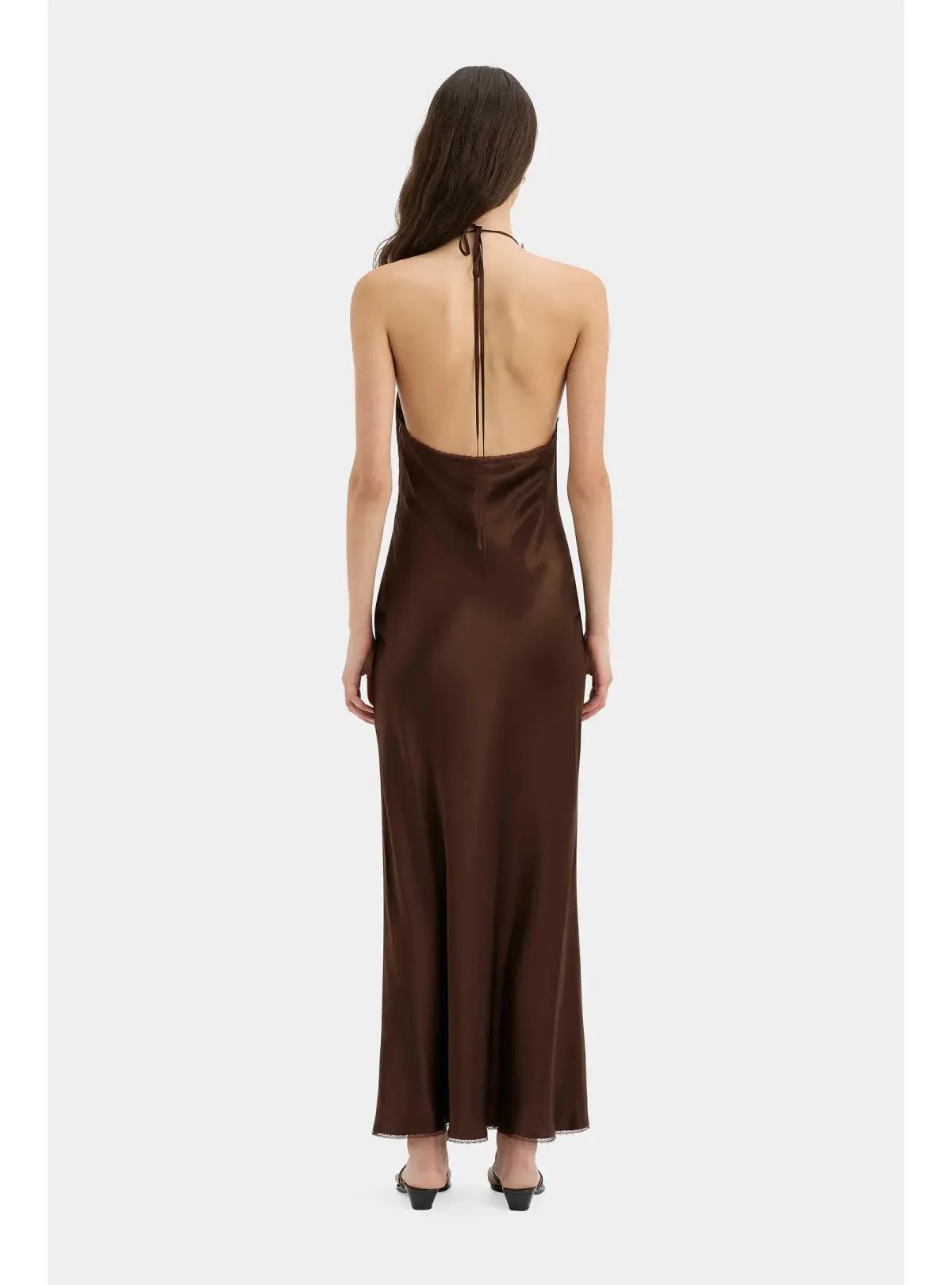 Sir the Label Aries Halter Gown in Chocolate Size 2 / AU 10 photo 3