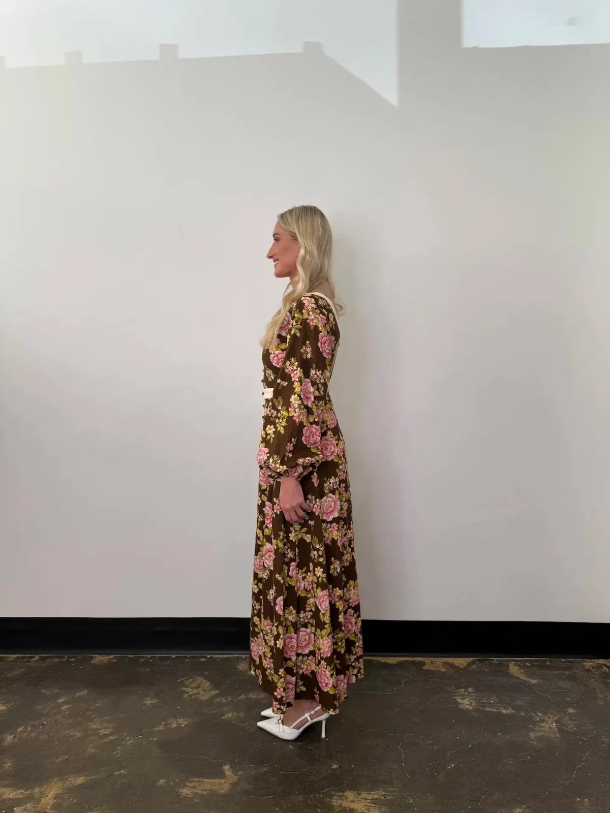 BOHEMIAN TRADERS JULIET SCOOP NECK MIDI / CHOCOLATE / SIZE 8 photo 2