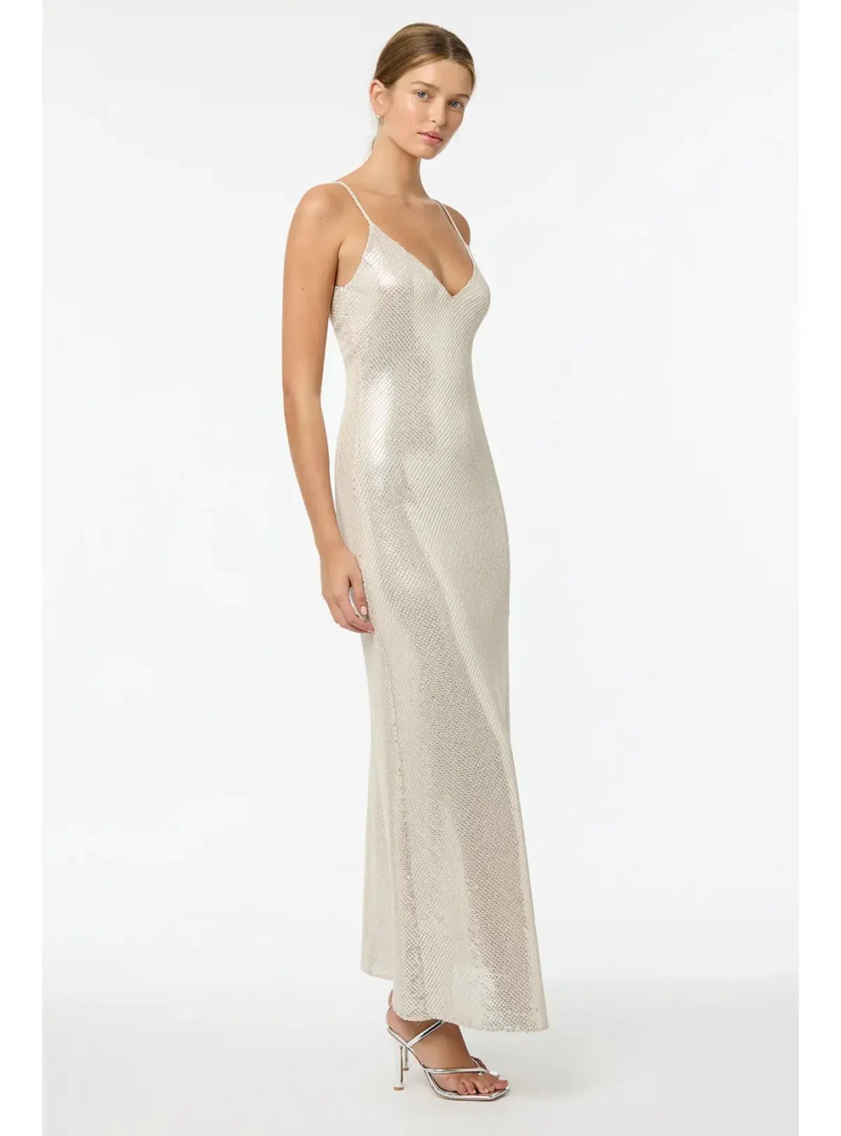 Manning Cartell High Voltage Slip Dress Nude Silver Size AU 8 photo 2