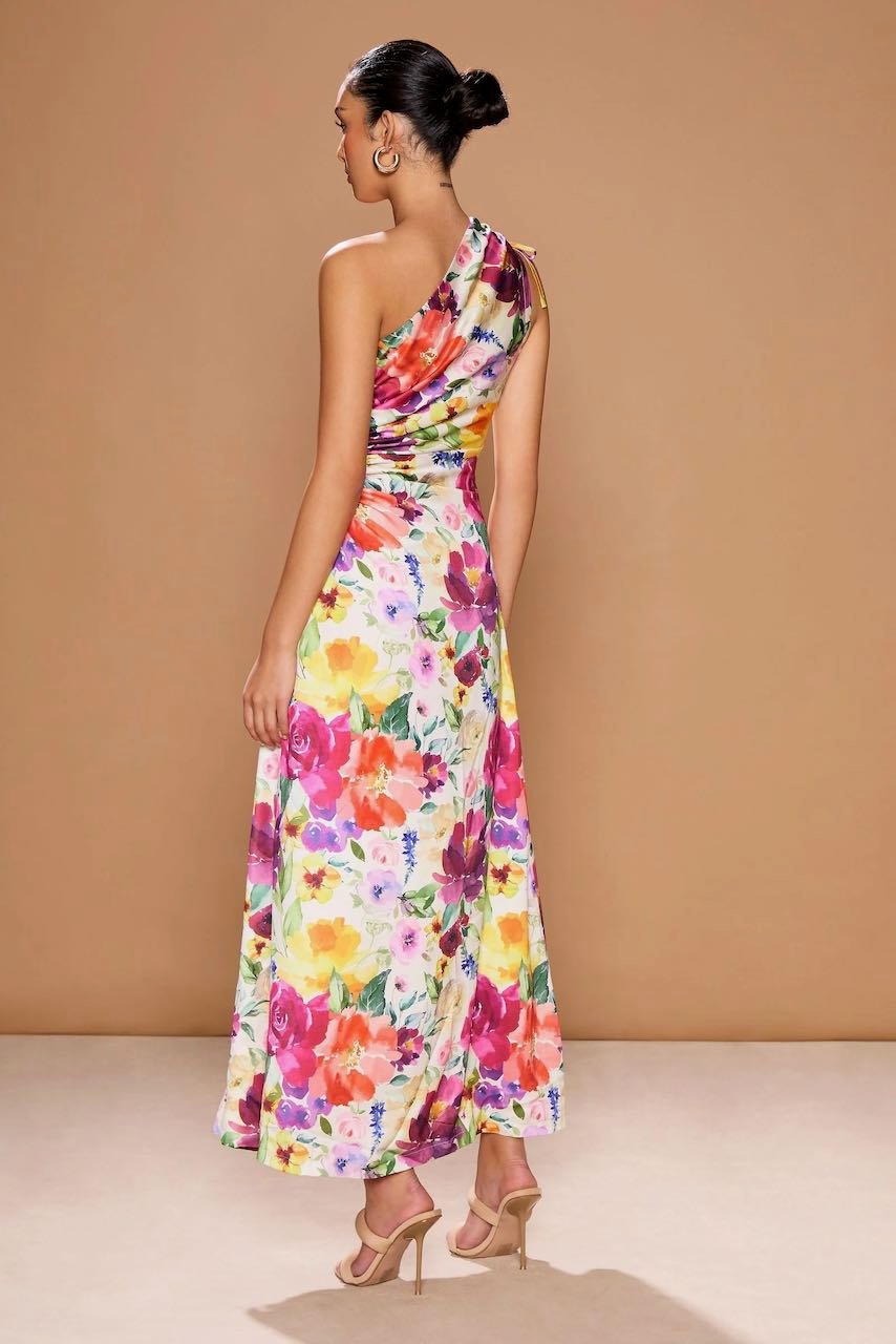 SONYA NOUR MIDI DRESS - FLORAL WATERCOLOUR PRINT photo 4