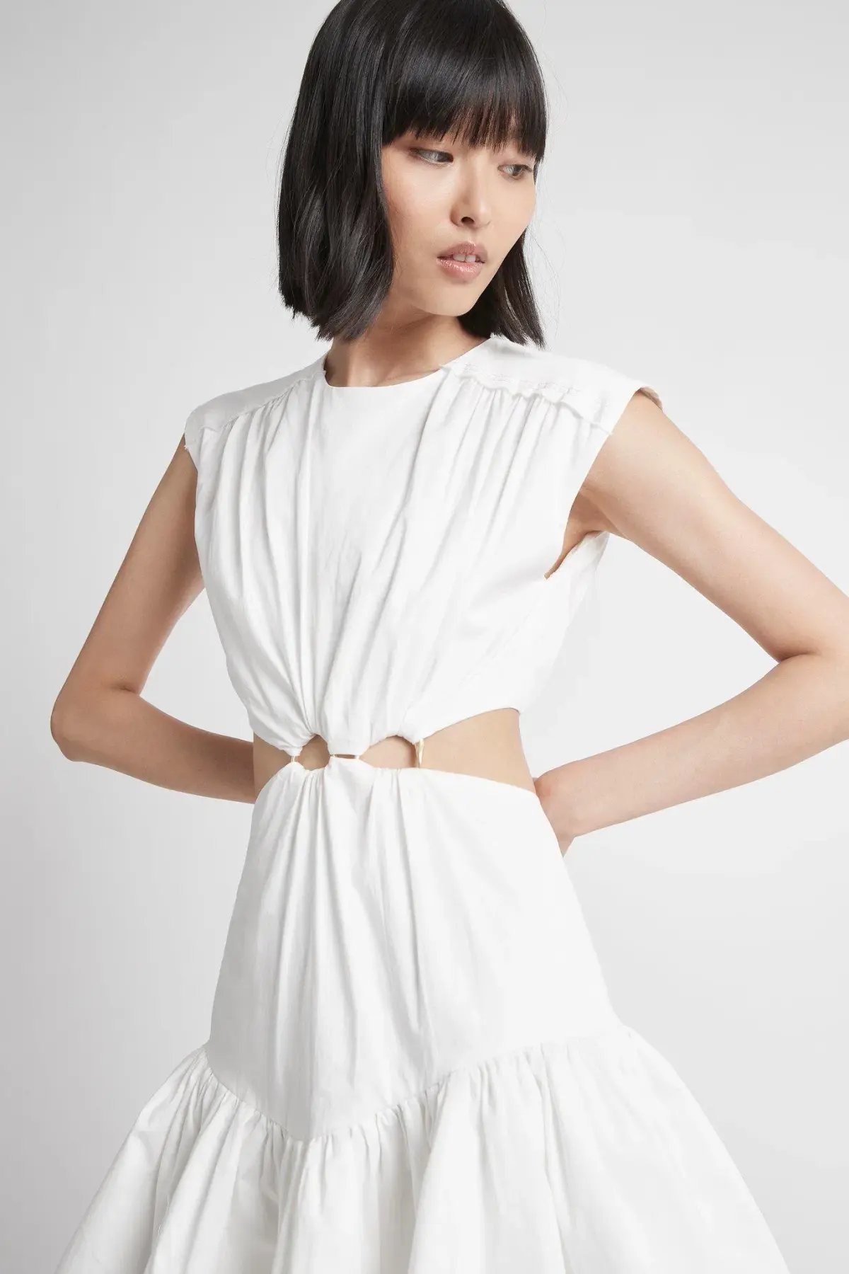 Aje Solstice Cut Out Ring Flip Mini Dress Size 6 photo 2