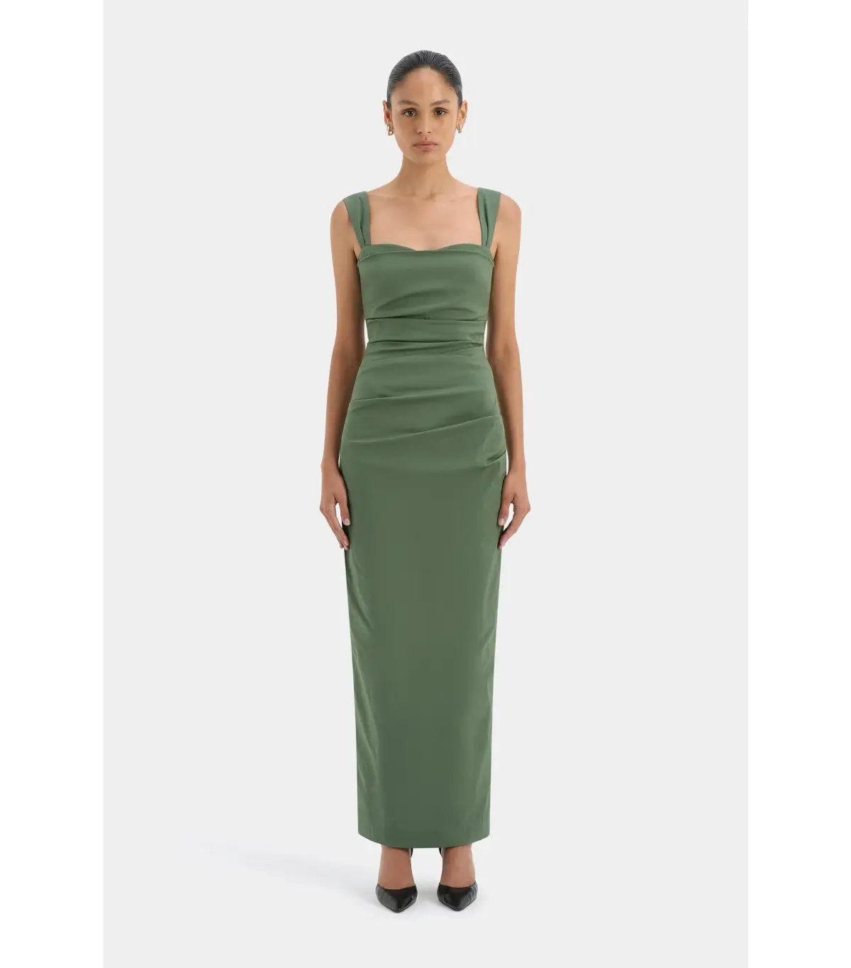 Sir The Label Florent Balconette Gown in Forest Green Size 2 / AU 10 photo 3