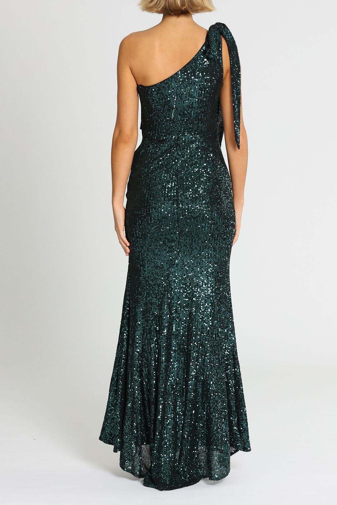 Scala Sequin Gown - Emerald photo 3