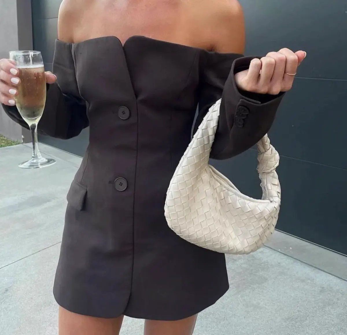 Sir the Label Sandrine Tailored Mini Dress Chocolate Brown Size 3 / AU 12 photo 5