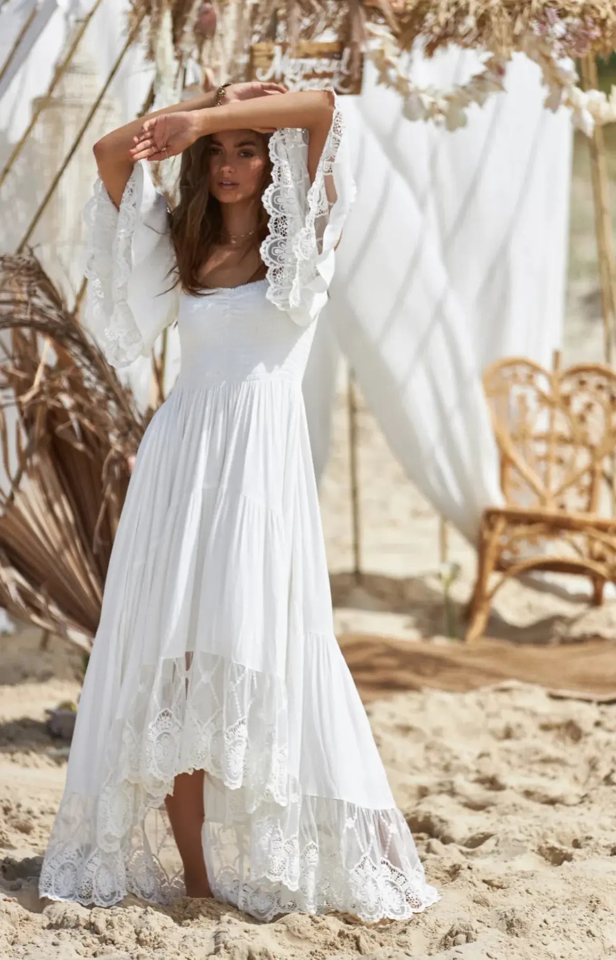 Coven & Co Folklore Gown Natural White Size M photo 3