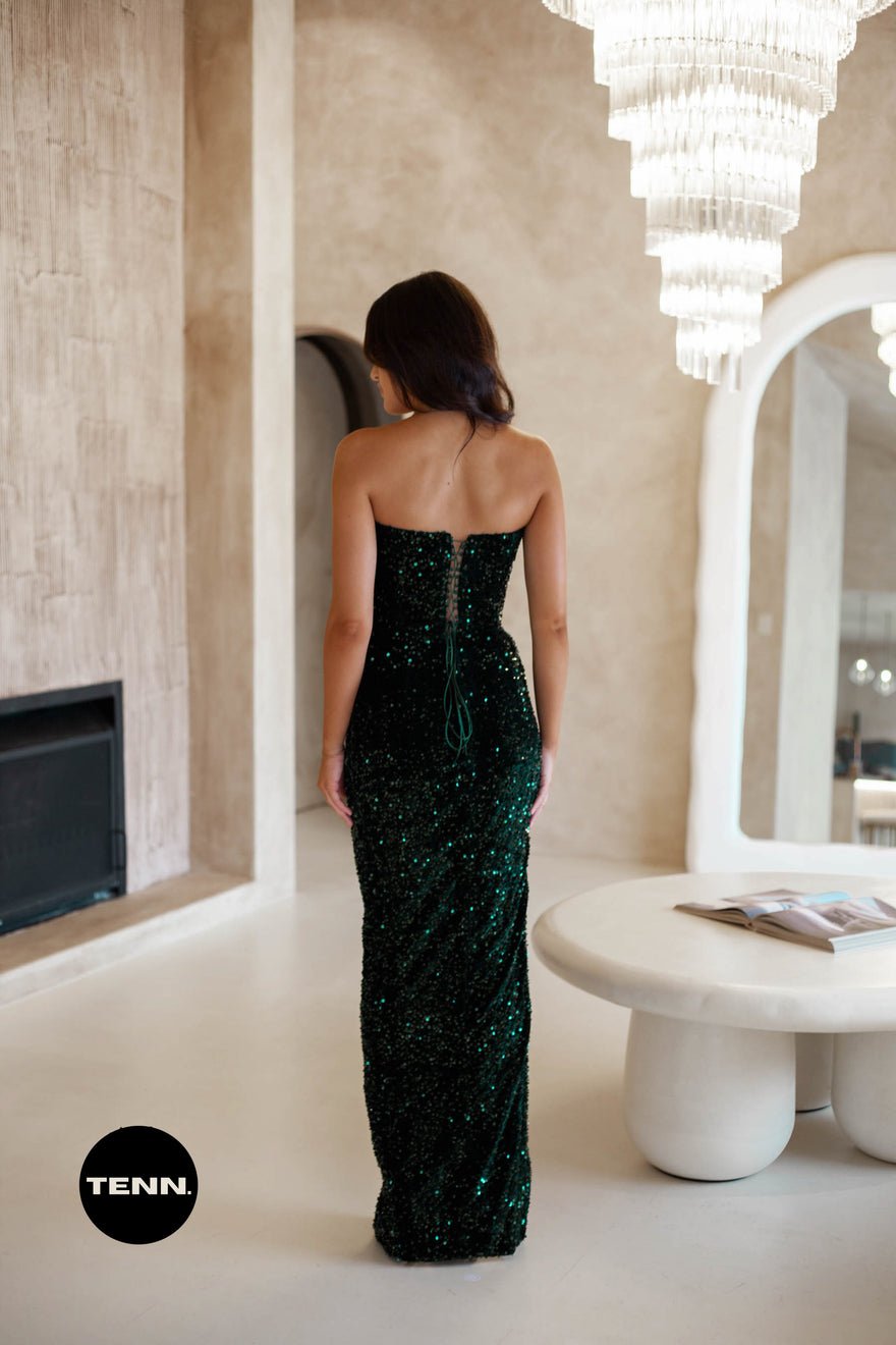 Lia Stublla Kendall Gown - Emerald photo 2