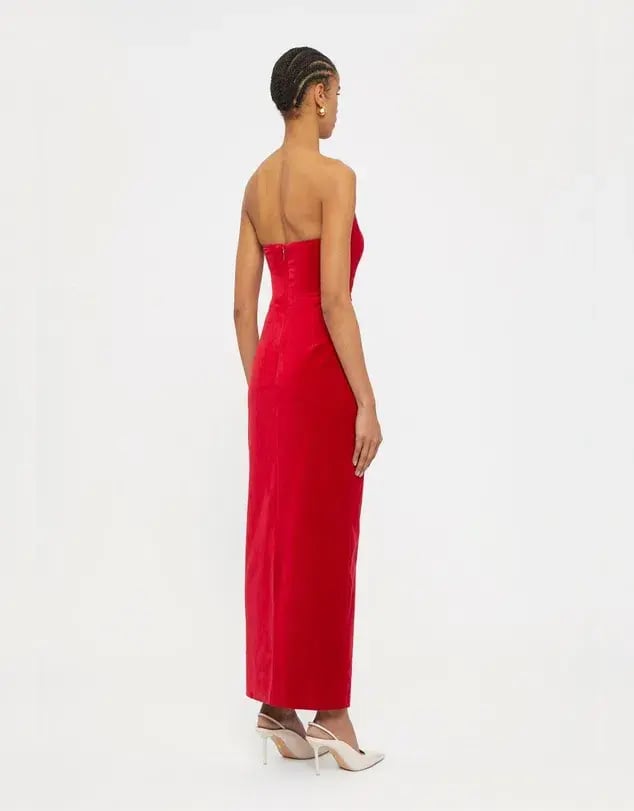 Ginger & Smart Soloist Strapless Gown Red Size 6 photo 3