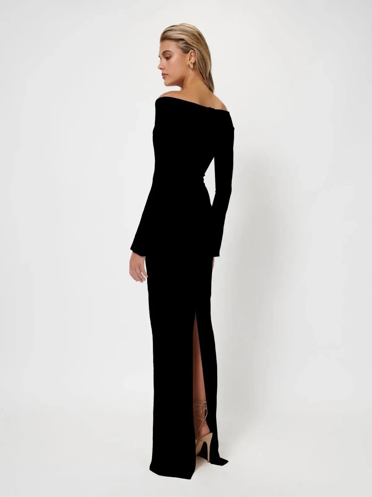 Effie Kats 'Vale' Off The Shoulder Gown Black Size 12 photo 2