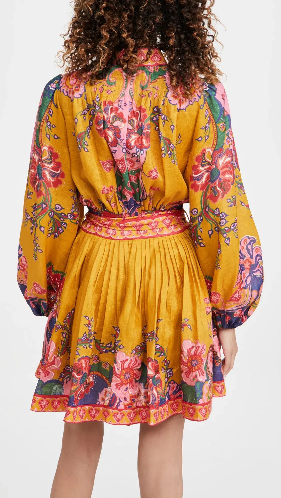 Zimmermann Lovestruck Wrap Mini Dress Floral Size 2 / Au 12 photo 3