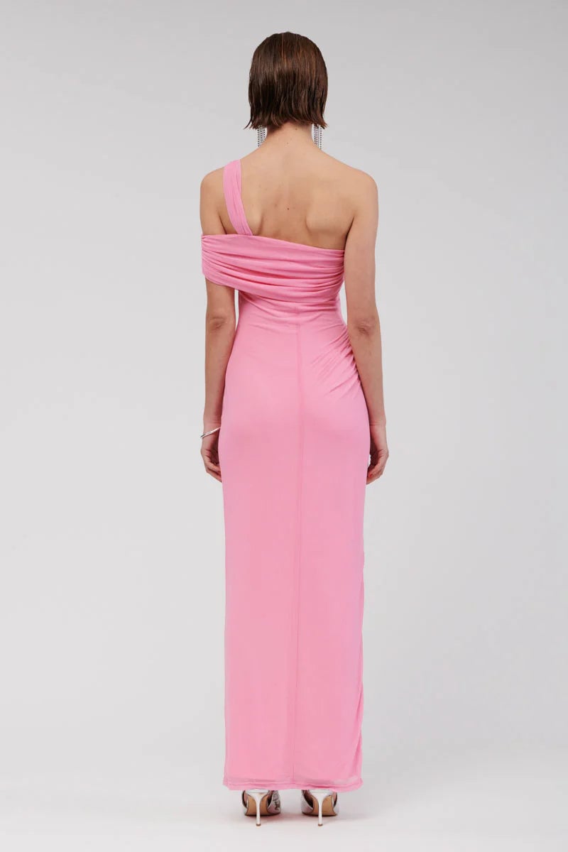 SUBOO CHRISTY PINK OFF SHOULDER MAXI DRESS - PINK photo 4