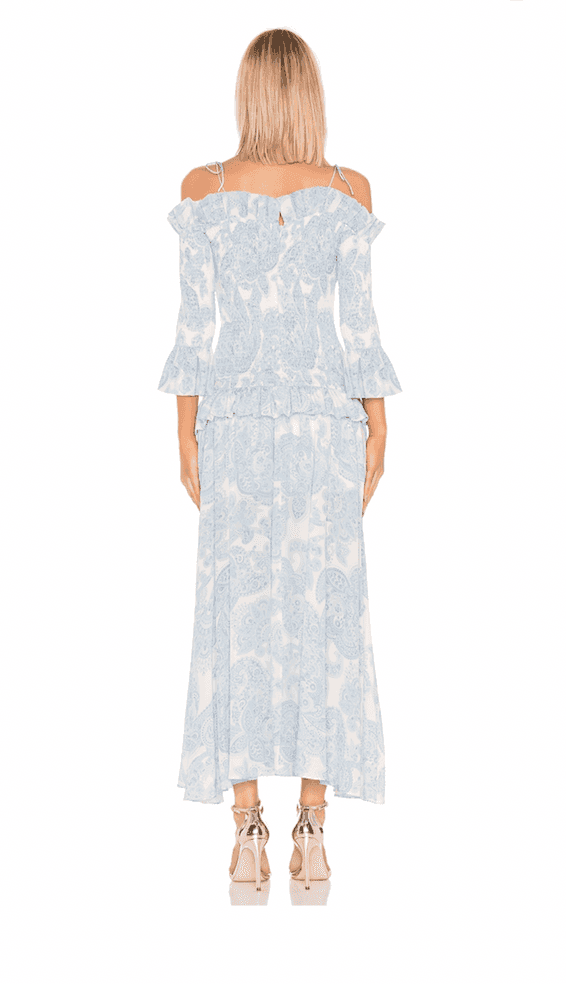 Thurley Golden Hour Dress in Blue bell Multi Size 8 photo 7
