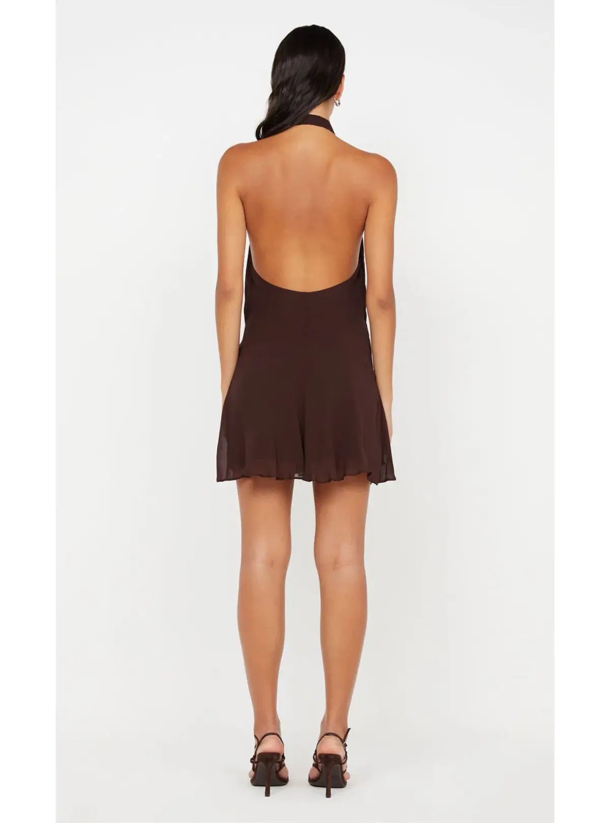 Bec & Bridge Celyse Mini Dress Dark Chocolate Brown Size 6 photo 2